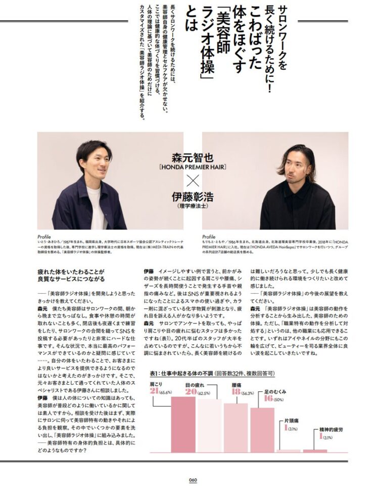 美容師ラジオ体操取材記事