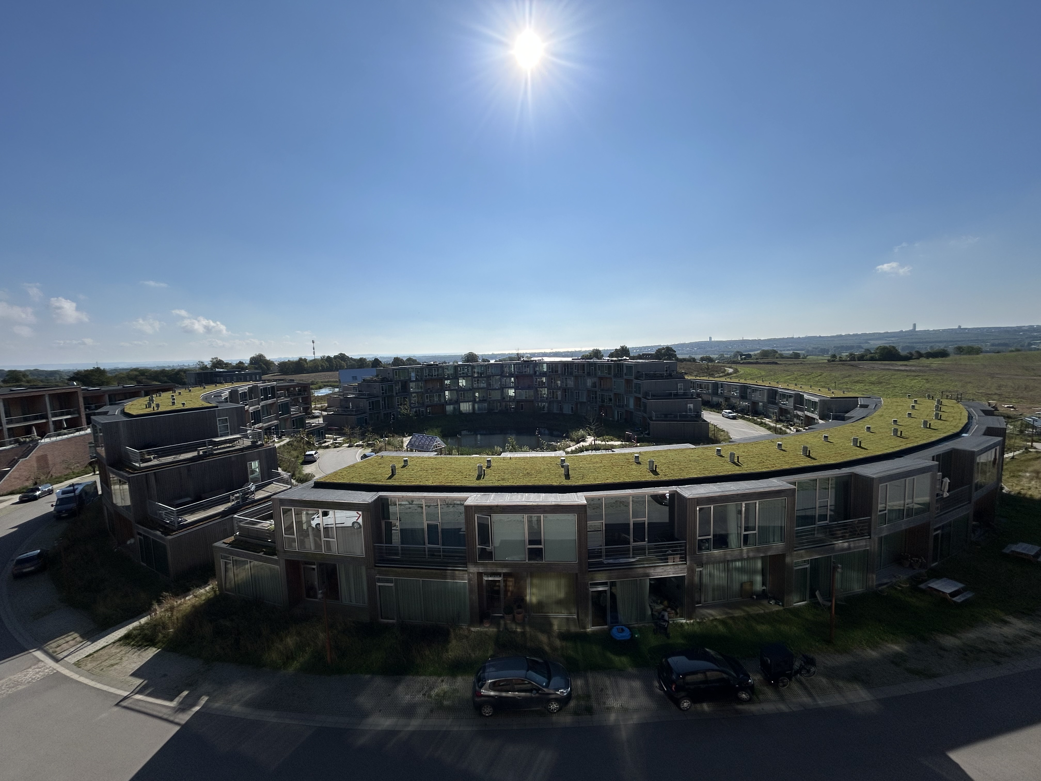  写真奥に見えるのがオーフスの中心部　　　　